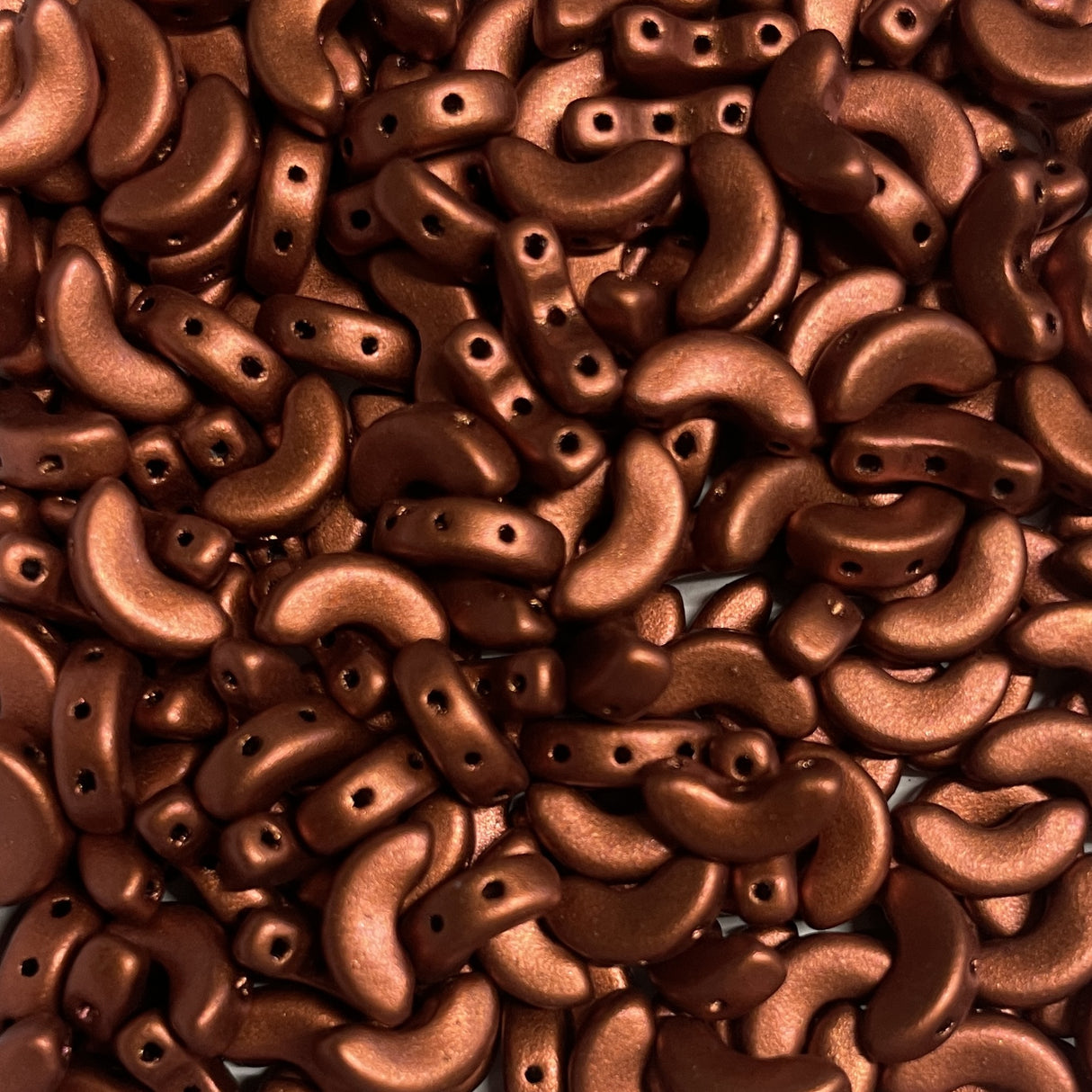 Arcos par Puca Copper Red, 3-Hole 5X10MM Czech Glass, 30 Beads