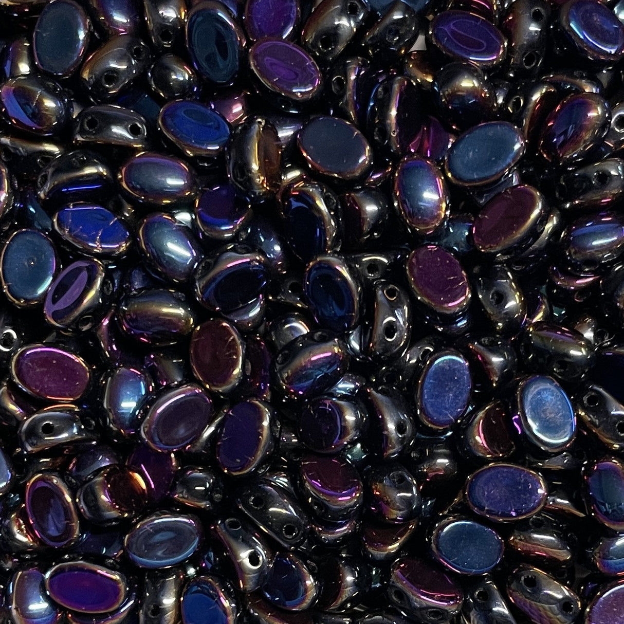 Samos® par Puca® Full Sliperit, 2 Hole 5x7mm Czech Glass, 25 beads