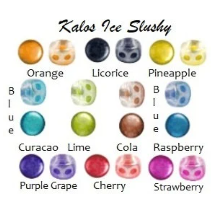 Kalos Par Puca Ice Slushy Colors, 2 hole - 4MM Bead, 5 grams, Choose a color