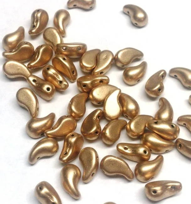 ZoliDuo Bead Right, MIXED COLORS Czech Glass 2-hole 5x8 mm, 28 Beads included