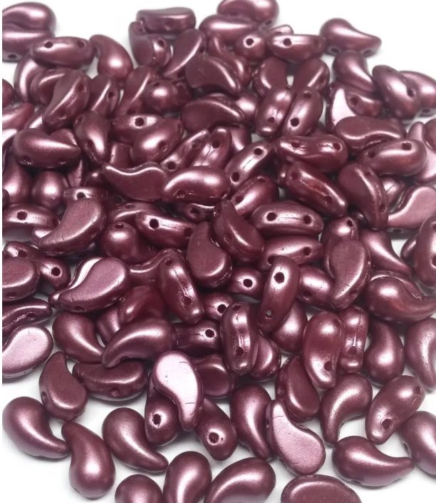 ZoliDuo Bead Right, MIXED COLORS Czech Glass 2-hole 5x8 mm, 73 Beads