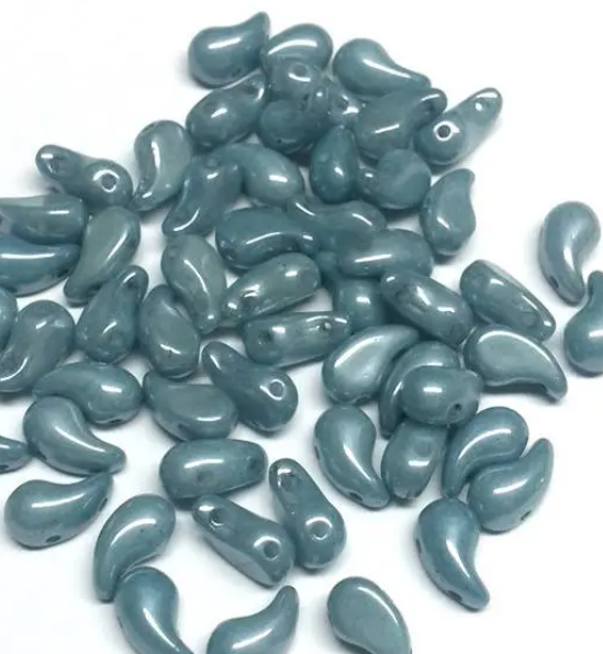 ZoliDuo Bead Right, MIXED COLORS Czech Glass 2-hole 5x8 mm, 73 Beads