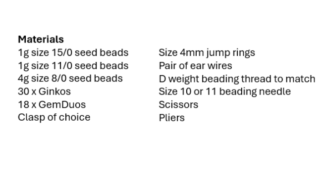 Faye Bracelet & Earrings Pattern