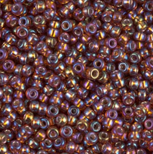 11-1005 Silver Lined Dark Topaz AB, Miyuki Seed Bead, 11/0