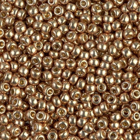 8/0 Duracoat Galvanized Miyuki Seed Beads, Champagne, 4204