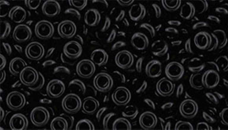 8/0 Demi Round Opaque Jet, Toho 3mm, Color-49-5 grams