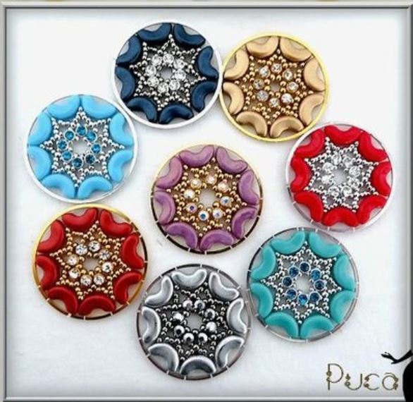 Arcos par Puca Jet, 3-Hole 5X10MM Czech Glass, 23980-30 Beads