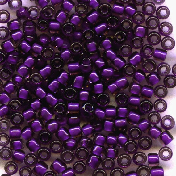 11/0 Fancy Color Lined Purple, Japanese Glass Bead, 399J