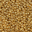 8/0 Duracoat Galvanized Miyuki Glass Seed Bead, Gold, 4202