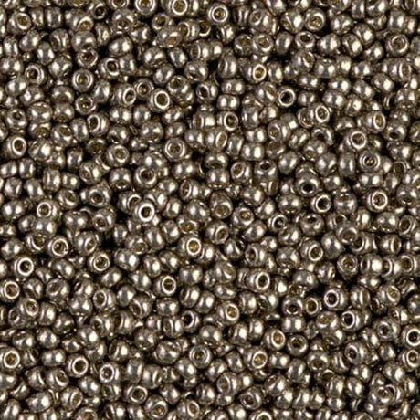11/0 Duracoat Galvanized Miyuki Glass Seed Bead, Pewter, D4222