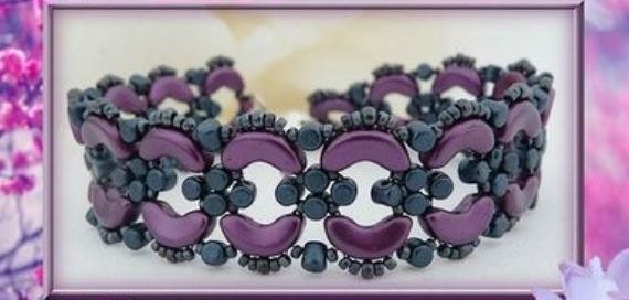 Arcos par Puca Jet, 3-Hole 5X10MM Czech Glass, 23980-30 Beads