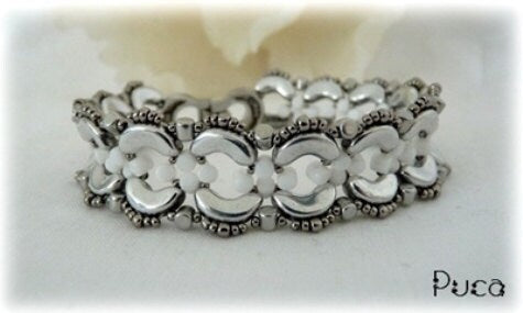 Arcos Par Puca Argentees, 5X10 MM Czech glass 27000, 30 beads