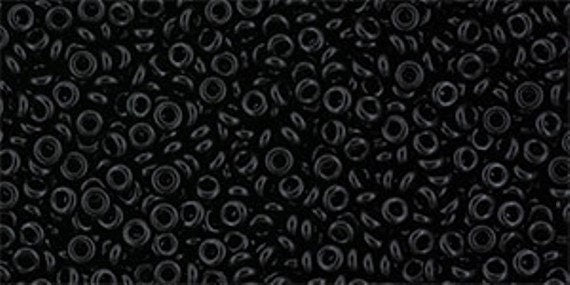 11/0 Demi Round Opaque Jet, Toho 2.2mm, Color-49-5 grams