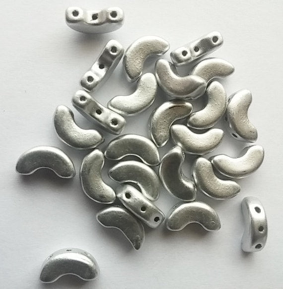Arcos Par Puca Silver Aluminum, 3-Hole 5X10MM Czech Glass, 00030-01700-30 Beads
