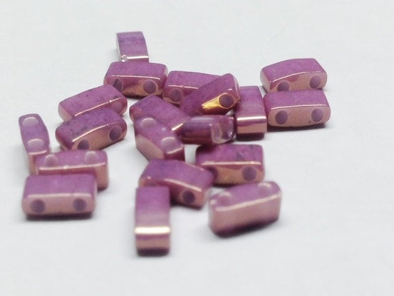 Miyuki Tila Beads-Tila, Half Tila or Quarter Tila Opaque Dark Orchid Luster - 1867, 5 grams