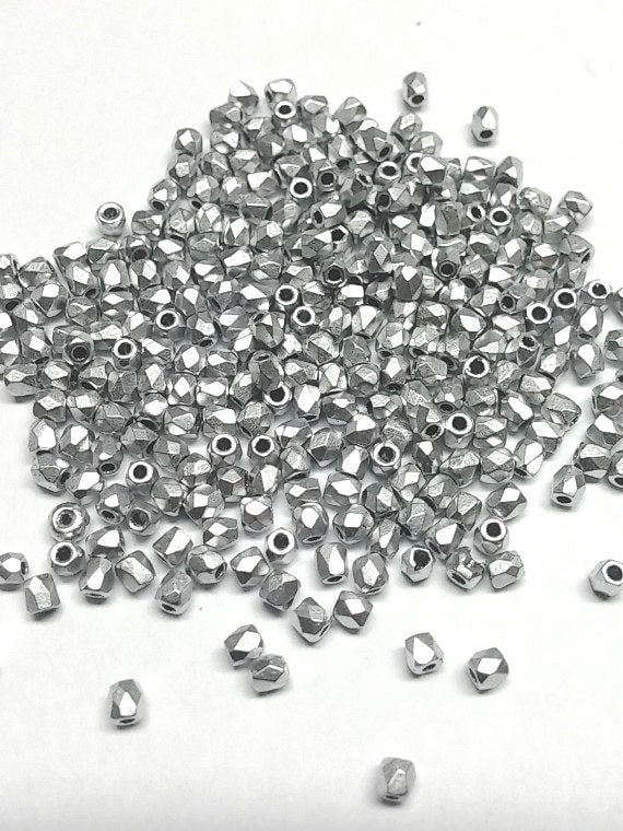 True 2MM Bronze Aluminum, Fire Polish Czech Glass, 00030-01700-100 Beads