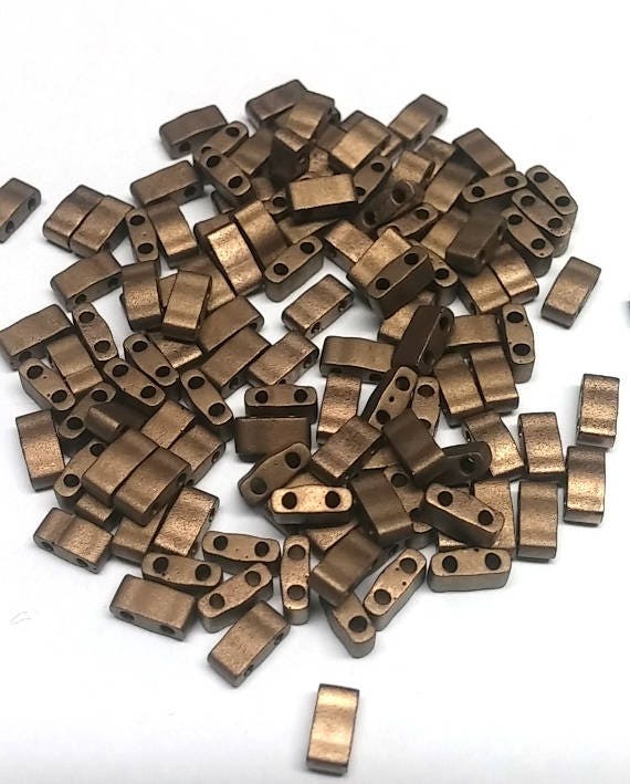 Half Tila Matte Metallic Dark Bronze, HTL-2006, Miyuki, 5 grams