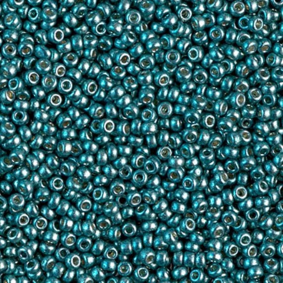 11/0 Duracoat Galvanized Miyuki Seed Bead, Dark Sea Foam, 4217