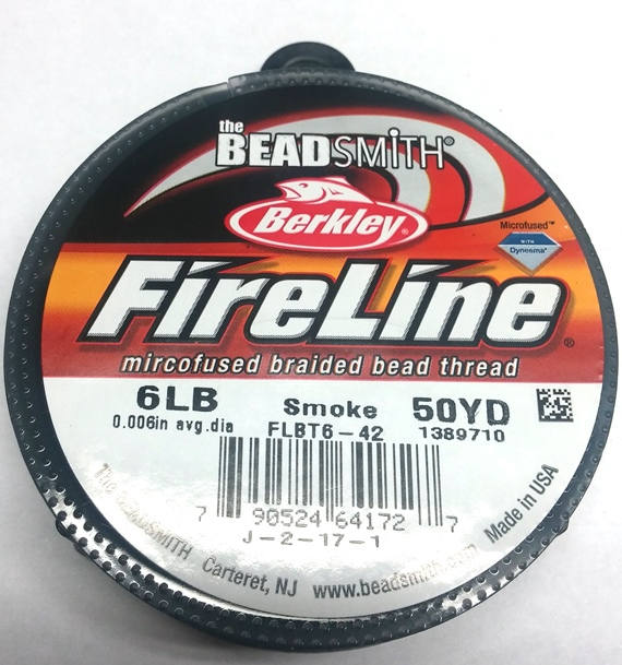 Fireline 6LB Smoke Beading Thread, 50 Yards