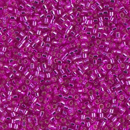 Delica, 11/0 Fuchsia Silver Lined Dyed, DB1340 Miyuki Delica-5 grams
