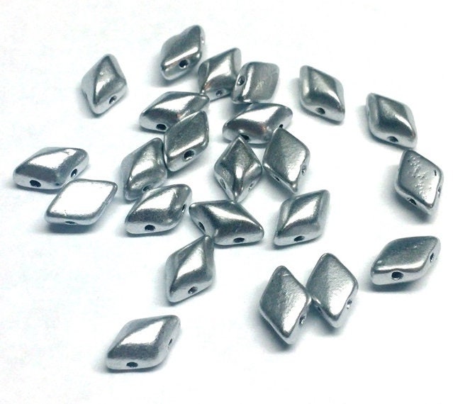 GemDuo Bronze Aluminum, 2-Hole Matubo Czech beads 8x5mm, 01700 50 Beads