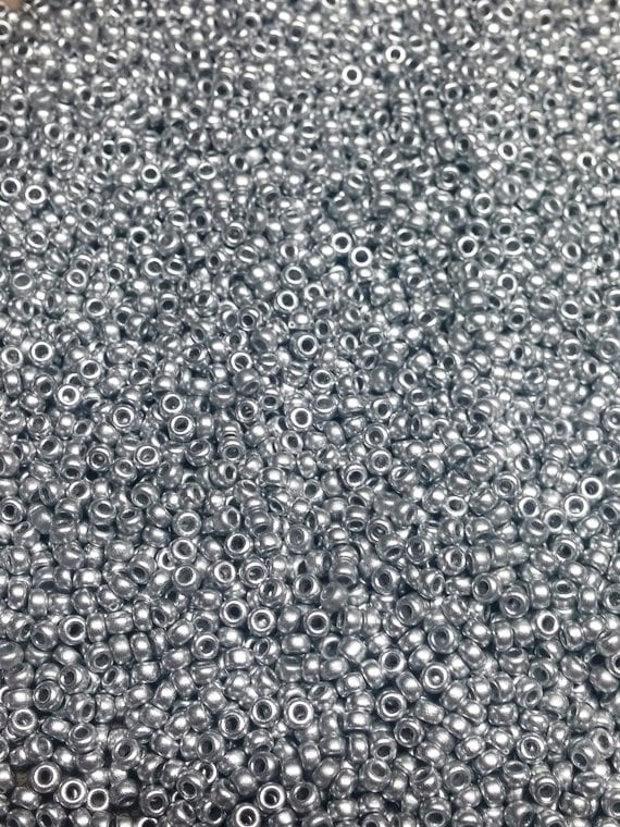 11/0 Silver Aluminum 01700, Miyuki Japanese Glass Seed Beads w/Czech finish, 10g.