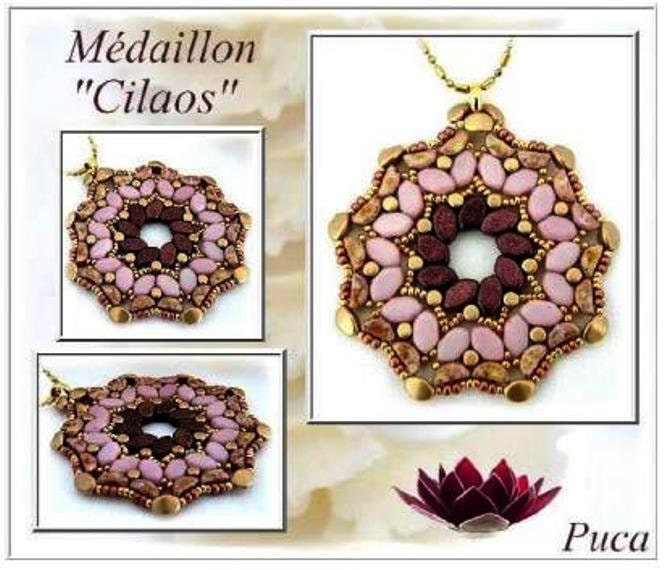 Paros® Par Puca® Opaque Mix Violet/Gold Luster, 2 hole beads 7 x 4mm, 60 beads