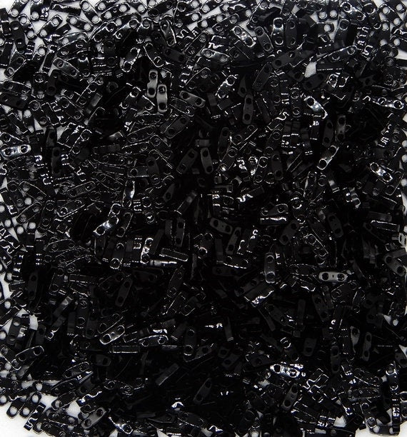 Quarter Tila Opaque Black, QTL401, Miyuki 5 grams