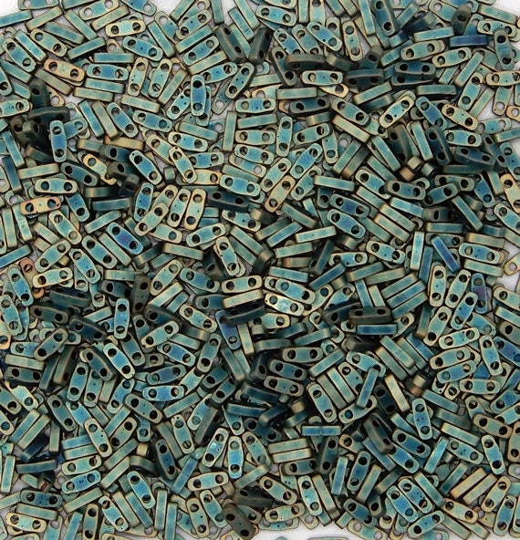 Quarter Tila Matte Metallic Patina Iris, QTL2008, Miyuki 5 grams