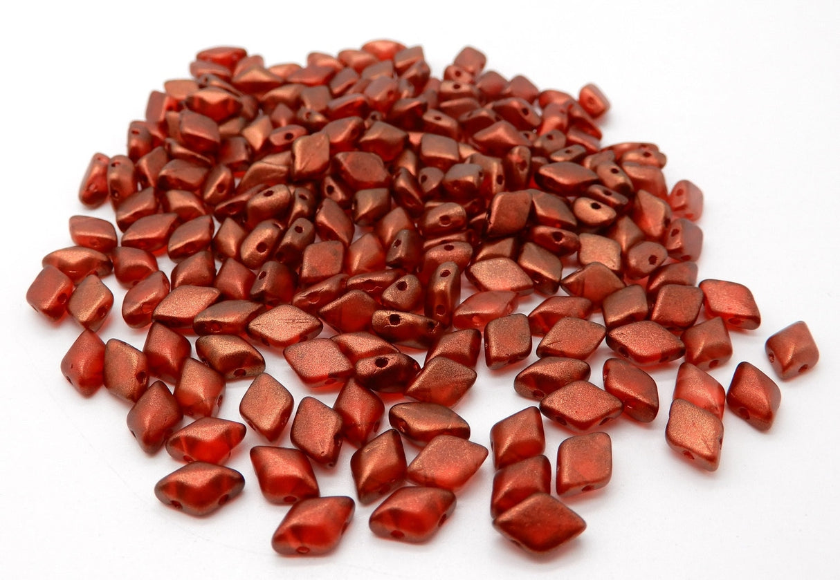 GemDuo Halo Razzmatazz, 2-Hole Matubo Czech beads 8x5mm, 29256 50 Beads