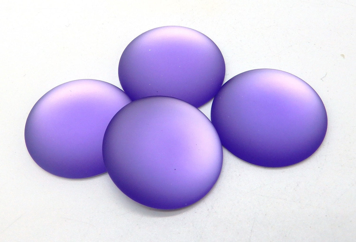 Lunasoft Lucite Cabochon Lavender, 18mm or 24mm Round, quantity 1