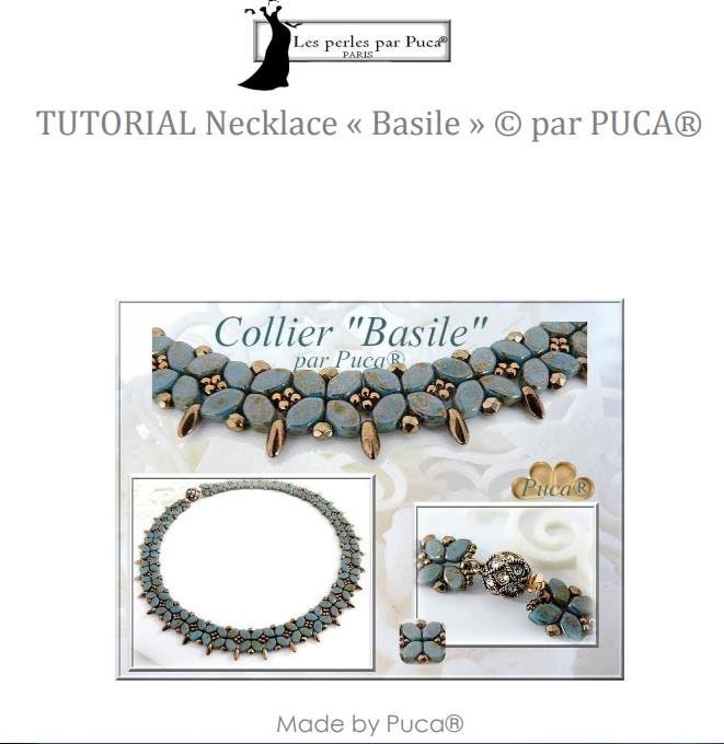 Paros® Par Puca® Opaque Aqua Bronze, 2 hole beads 7 x 4mm, 60 beads 63020/15496