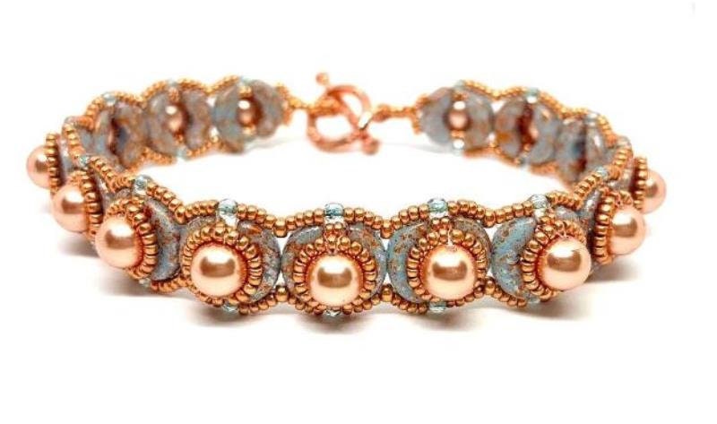 Arcos par Puca Opaque Beige Tweedy, 3-Hole 5X10MM Czech Glass, 13020-45703-30 Beads