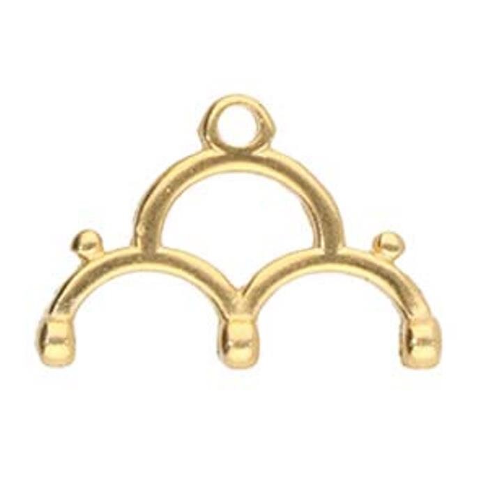 Cymbal Lakos lll Bead Ending 012234, 2 pieces Antique Brass-Discontinued