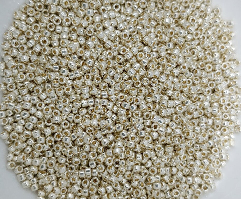 11/0 Silver Galvanized, Permafinish Toho Seed Bead, PF558