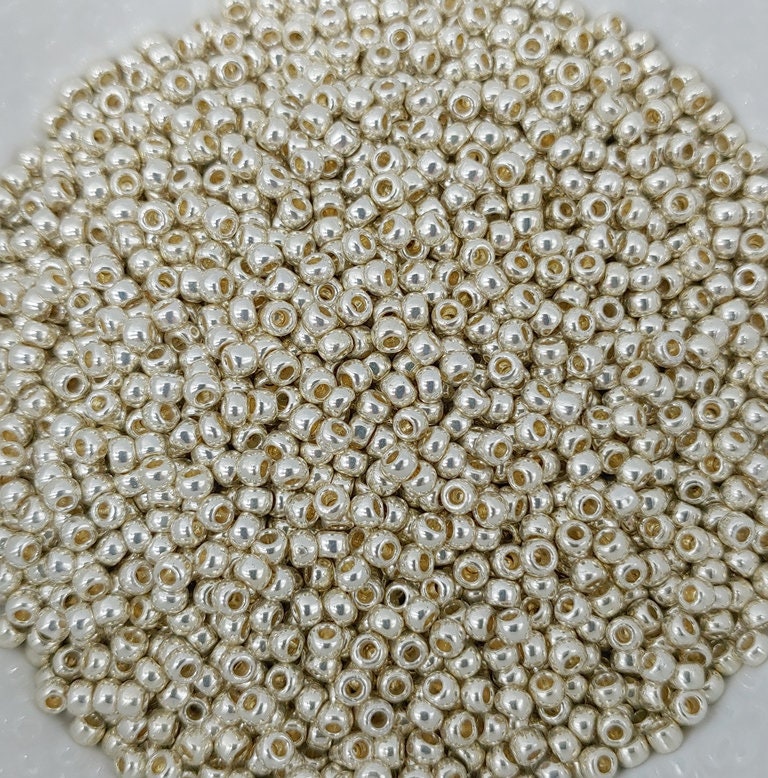 8/0 Silver Galvanized, Permafinish Toho Seed Bead, PF558
