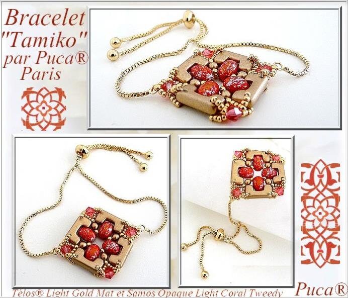 Telos® par Puca® Dark Bronze, 4 Hole 12mm x 4mm Czech Glass, 14415, Qty 16 beads