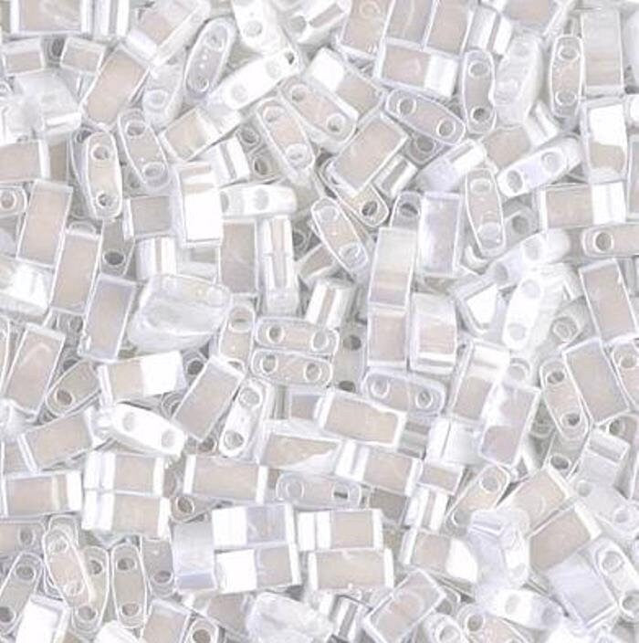 Half Tila White Pearl, HTL-420 Miyuki, 5 grams