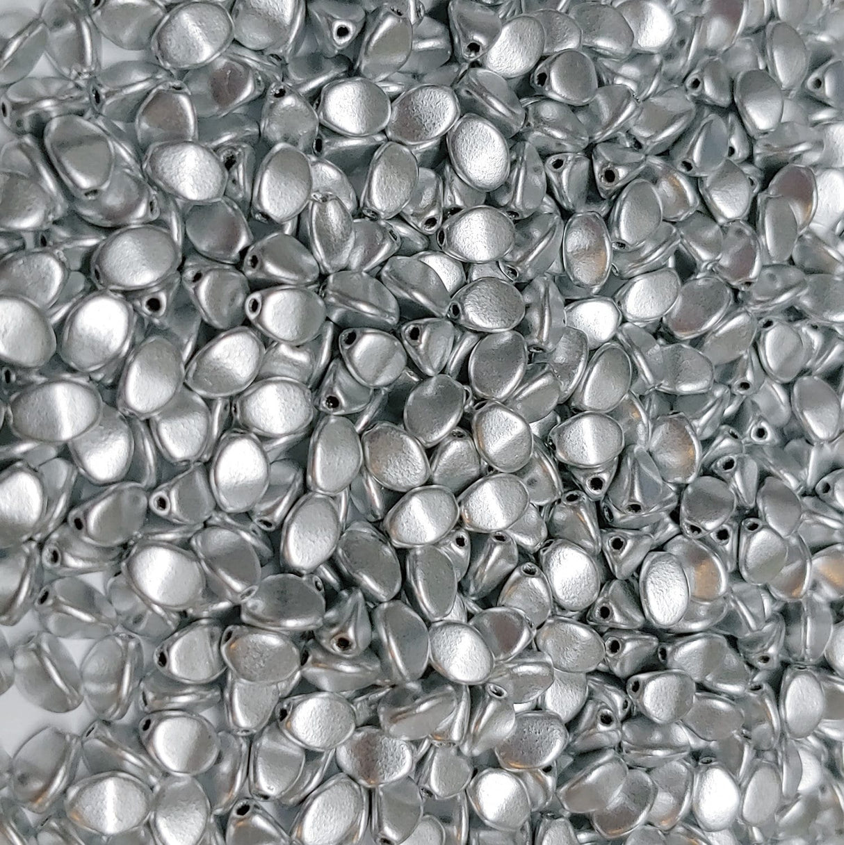 Pinch Bead Silver Aluminum, 5x3mm Czech Glass 01700-40 Beads