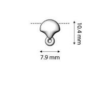 Cymbal Karavos Bead End Ginko Bead end, 012898, 2 piece - Choose your color