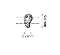 Cymbal Aylia Paisley Bead Substitute, 013085, 4 pieces - Choose your color