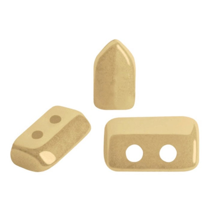 Piros Par Puca-Paris Opaque Beige, 2-Hole 2X5X3mm Czech Glass, 5 grams