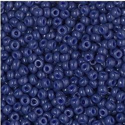 8/0 Duracoat Opaque Miyuki Seed Bead, Dyed Navy, 4493