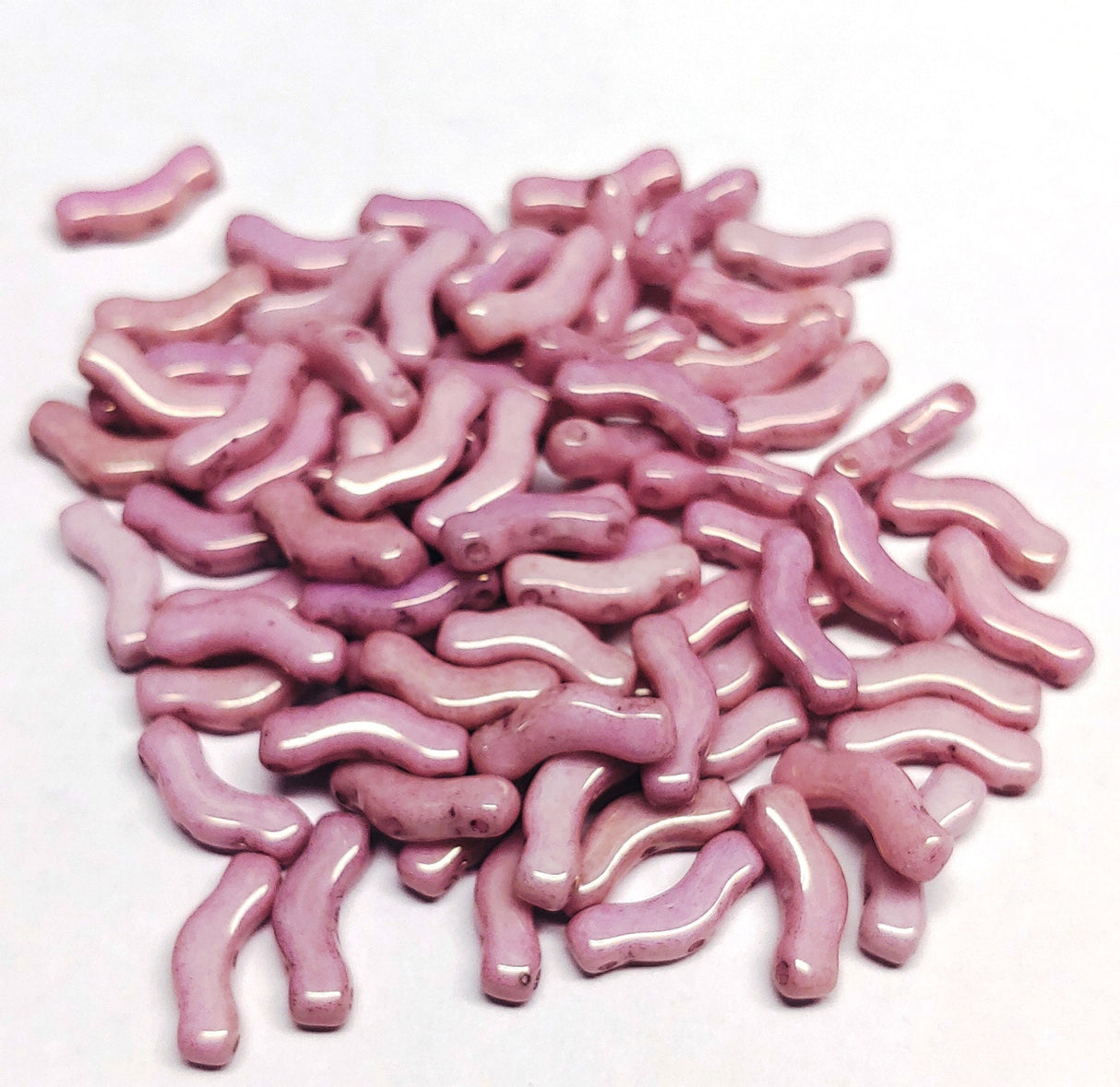 Bridge Bead Lila Luster, 3-Hole Czech Glass 3x12MM, 14494-30 beads