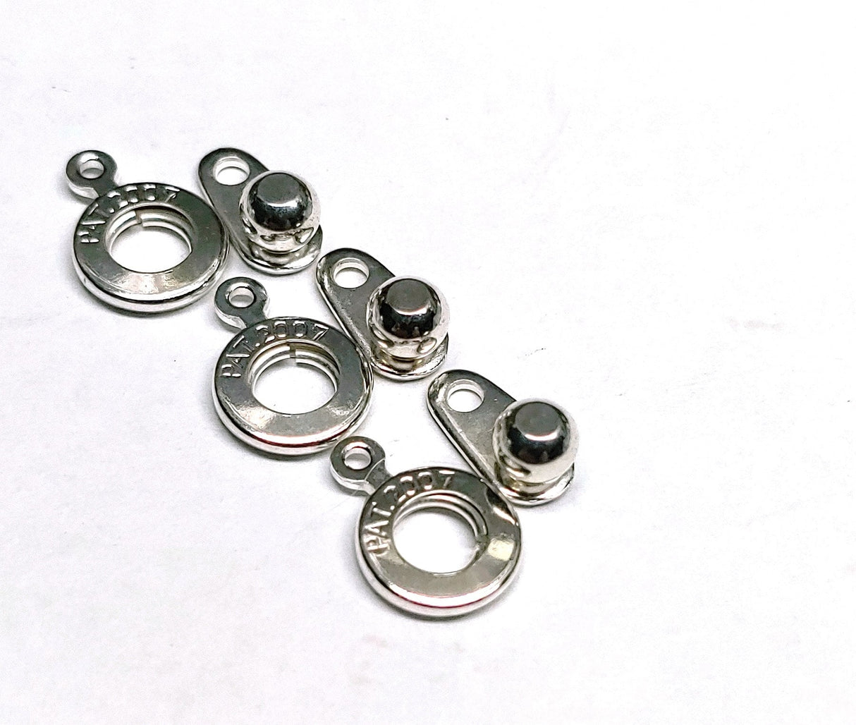 Ball and Socket 8MM Clasp, Silver Plate