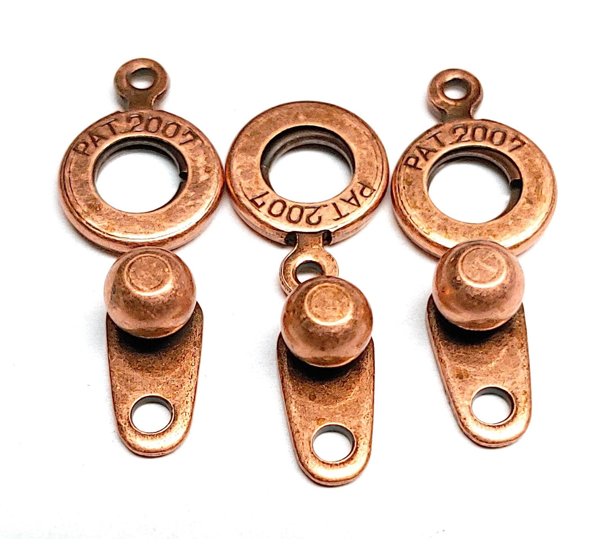 Ball and Socket 8MM Clasp, Antique Copper