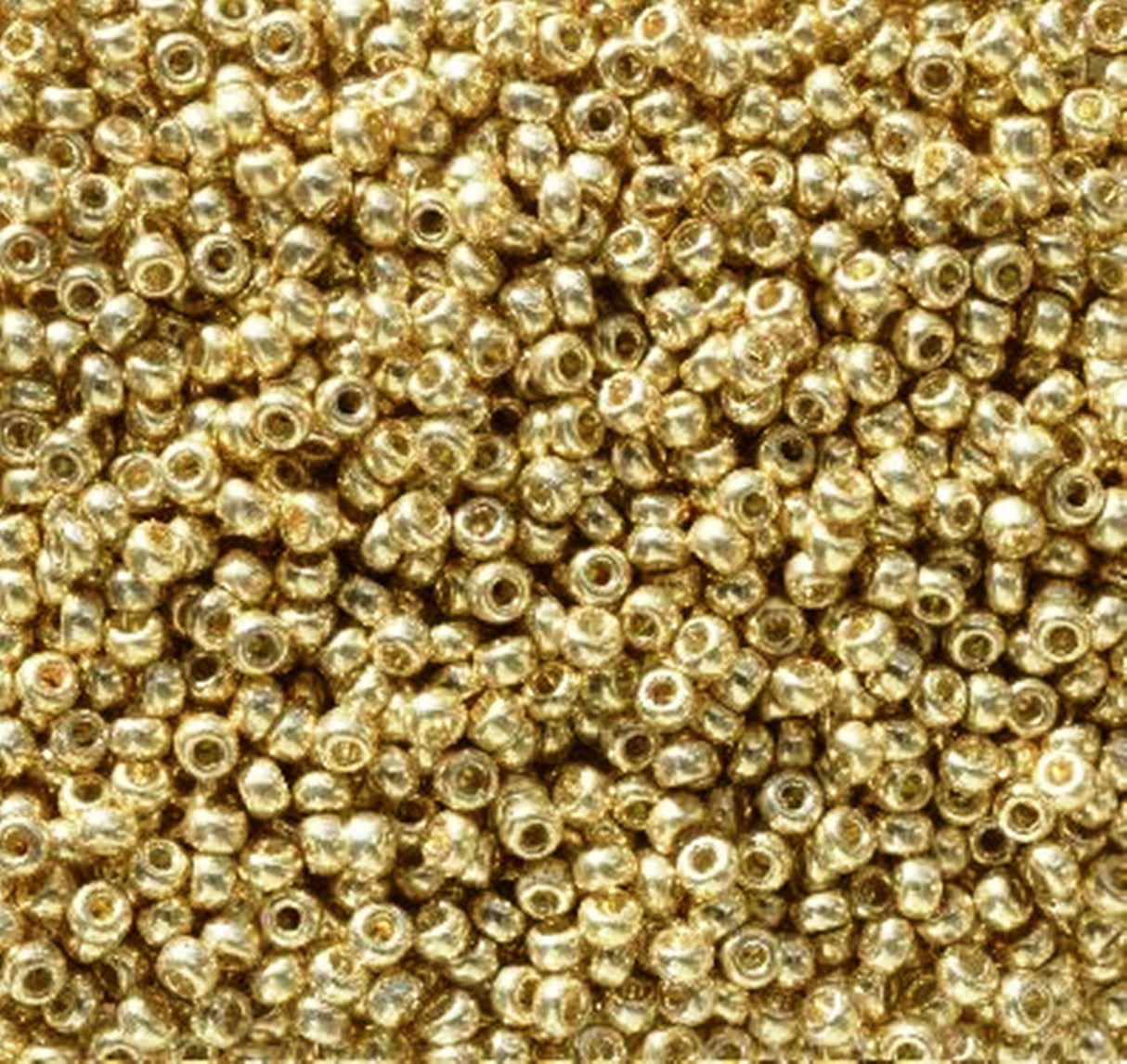 11/0 Duracoat Galvanized Miyuki Seed Beads, Pale Gold, 5101