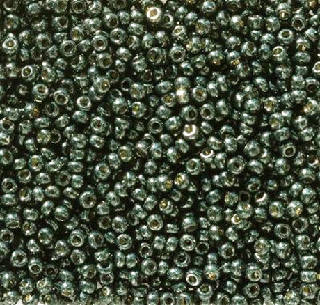 11/0 Duracoat Galvanized Miyuki Glass Seed Bead, Black Moss, 5107