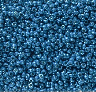 11/0 Duracoat Galvanized Dark Capri Blue, Miyuki Seed Beads 5114