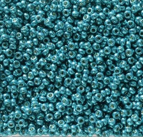 11/0 Duracoat Galvanized Miyuki Glass Seed Bead, Capri Blue, 5113